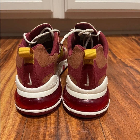Nike Air Max 270 React Noble Red-Dark Sulfur - Picture 2 of 11